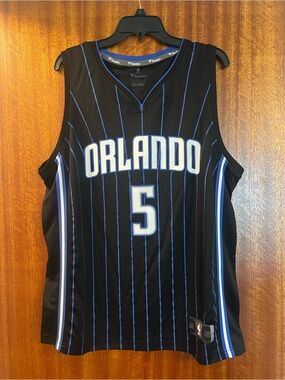 Fanatics Orlando Banchero Black and Blue #5 Basketball Jersey